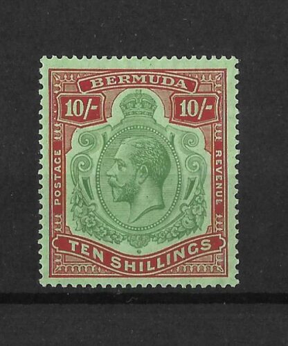 Bermuda 1924 GV Ten Shillings Keyplate SG 92 mint