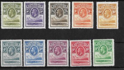 Basutoland 1933 GV set to Ten Shillings SG 1/10 mint