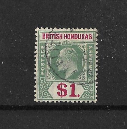 British Honduras 1904 EVII One Dollar SG 91 fine used