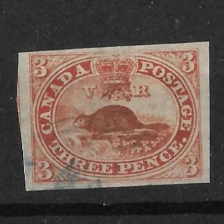 Canada 1852 Three Pence Beaver SG 8 fine used