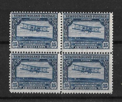 Newfoundland 1928 GV Fifteen Cents block SG 175 unmounted mint
