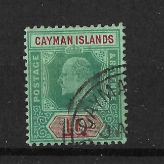 Cayman Islands 1907 EVII Ten Shillings SG 34 fine used