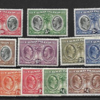 Cayman Islands 1932 GV Centenary SG 84/95 mint
