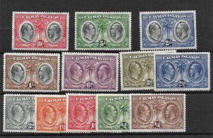 Cayman Islands 1932 GV Centenary SG 84/95 mint