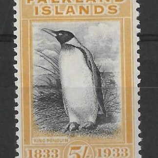 Falkland Islands 1933 GV Centenary Five Shillings Penguin SG 136 mint