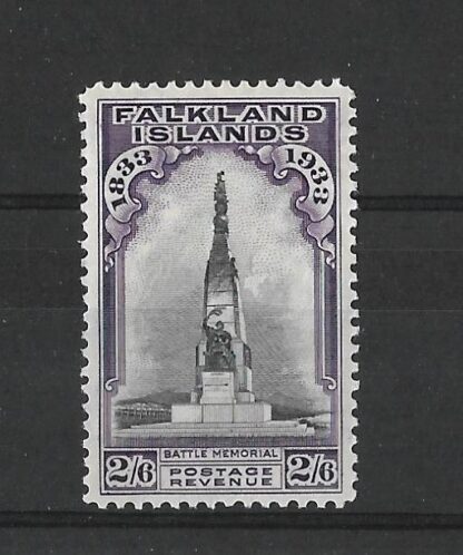 Falkland Islands 1933 GV Centenary Two Shillings and Six Pence SG 135 mounted mint