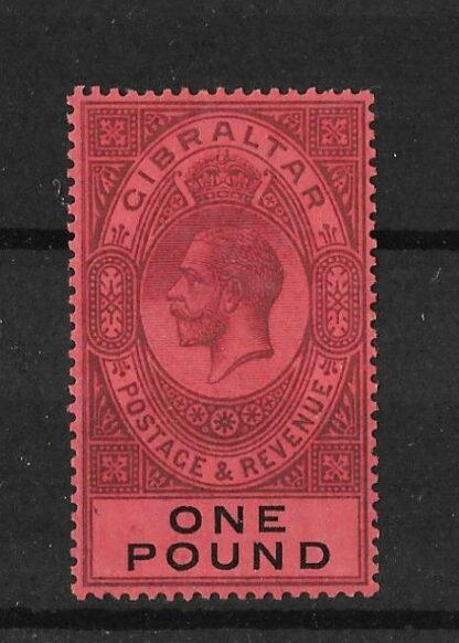 Gibraltar 1912 GV One Pound SG 85 unmounted mint