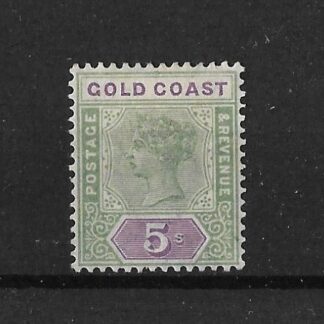 Gold Coast 1898 QV Five Shillings SG 33 mint