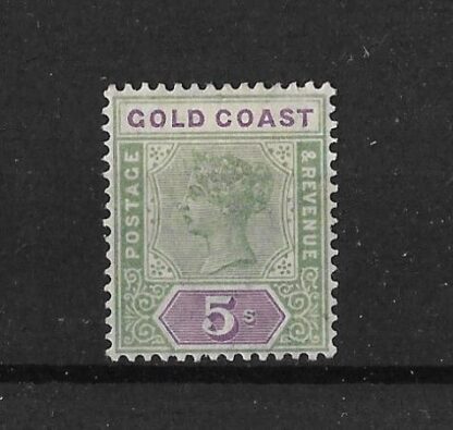 Gold Coast 1898 QV Five Shillings SG 33 mint