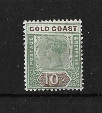 Gold Coast 1898 QV Ten Shillings SG 34 mint