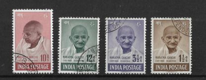 India 1948 Gandhi set SG 305/308 fine used