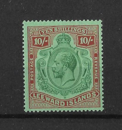 Leeward Islands 1921 GV Ten Shillings SG 79 mint