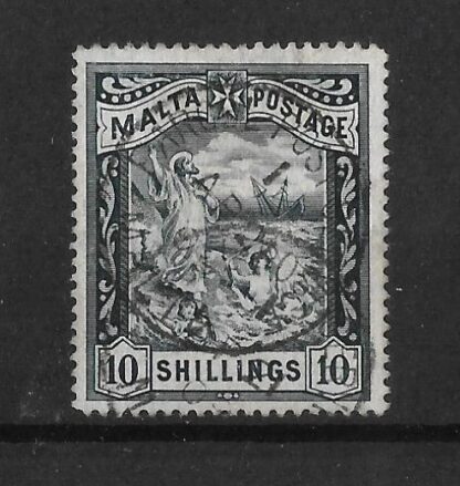 Malta 1899 QV Ten Shillings fine used