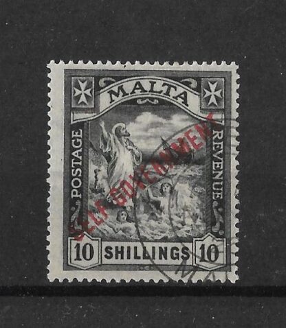 Malta 1922 GV Ten Shillings fine used