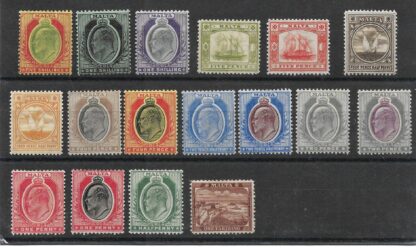 Malta 1904 EVII set SG 45/63 mint