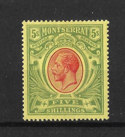 Montserrat 1916 GV Five Shillings SG 59 mint