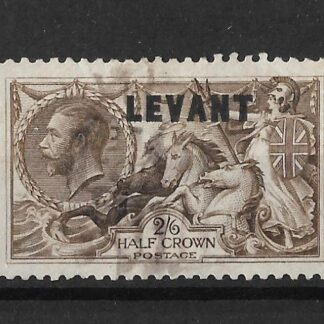 British Levant 1921 GV Two Shillings and Six Pence Seahorse SG 24 used