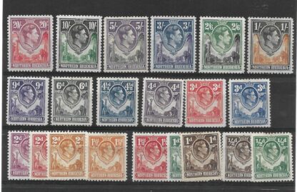 Northern Rhodesia GVI 1938 set mounted mint