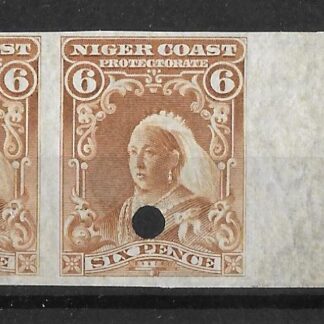 Niger Coast 1897 QV Six Pence Waterlow Imperf Proofs
