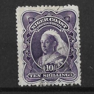 Niger Coast 1897 QV Ten Shillings SG 74a fine used