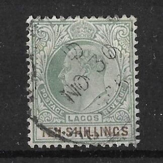 Lagos 1904 EVII Ten Shillings SG 63 fine used