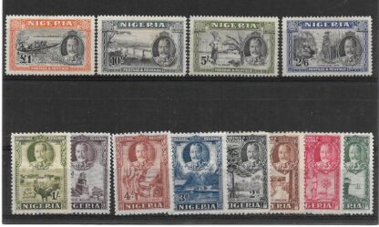 Nigeria 1936 GV set SG 34/45 mint