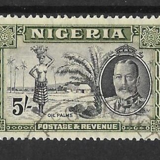 Nigeria 1936 GV Five Shillings SG 43 fine used