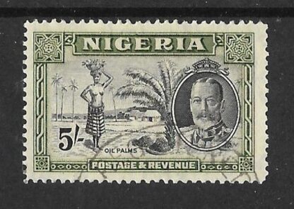 Nigeria 1936 GV Five Shillings SG 43 fine used