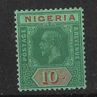 Nigeria 1921 GV Ten Shillings SG 29a unmounted mint