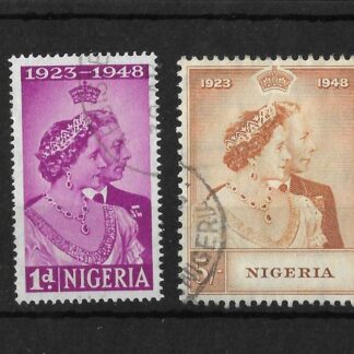 Nigeria 1948 GVI Silver Wedding set SG 62/63 fine used