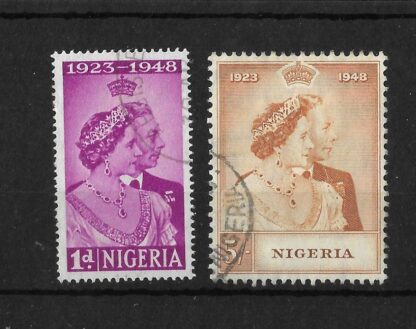 Nigeria 1948 GVI Silver Wedding set SG 62/63 fine used