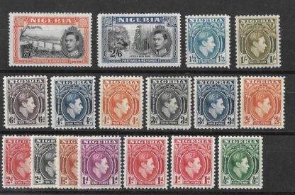 Nigeria 1938 GVI set SG 49/59 mint