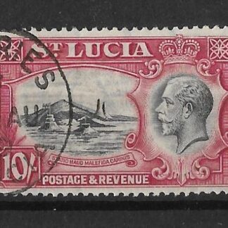 St Lucia 1936 GV Ten Shillings SG 124 fine used