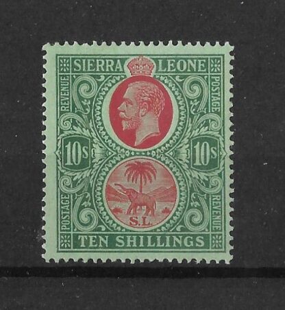 Sierra Leone GV 1912 Ten Shillings SG 127a mint