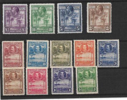 Sierra Leone 1932 GV set SG 155/167 mint