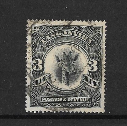 Tanganyika 1922 GV Giraffe Three Shillings SG 85 used