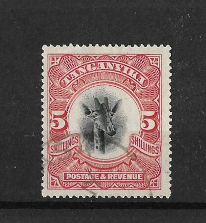 Tanganyika 1922 GV Giraffe Five Shillings SG 86a fine used