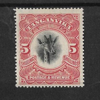 Tanganyika 1922 GV Giraffe Five Shillings SG 86 mint
