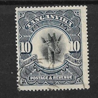 Tanganyika 1922 GV Giraffe Ten Shillings SG 87a fine used