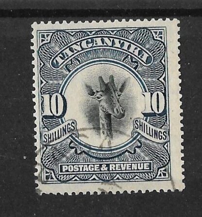 Tanganyika 1922 GV Giraffe Ten Shillings SG 87a fine used