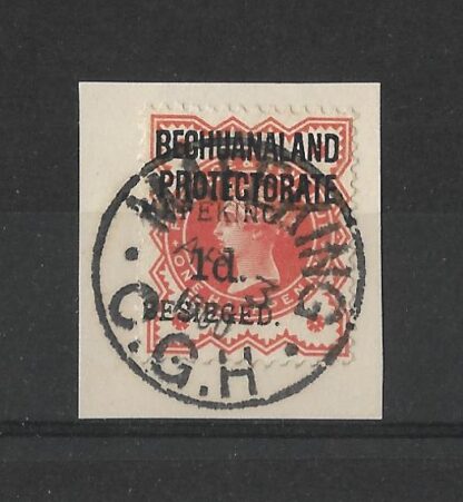 Mafeking Besieged 1900 One Penny overprint SG 6 fine used on piece