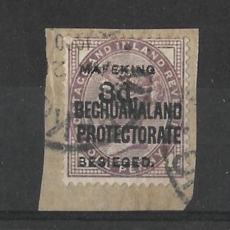 Mafeking Besieged 1900 Three Pence overprint SG 12 fine used on piece