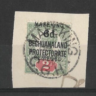 Mafeking Besieged 1900 Six Pence overprint SG 13 fine used on piece