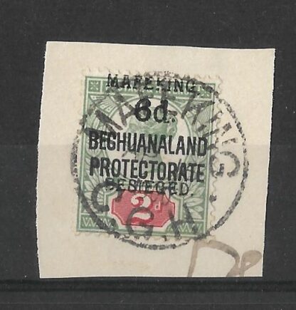 Mafeking Besieged 1900 Six Pence overprint SG 13 fine used on piece
