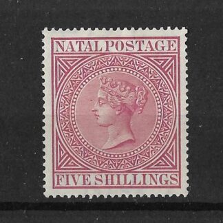 Natal 1874 QV Five Shillings SG 72 mint