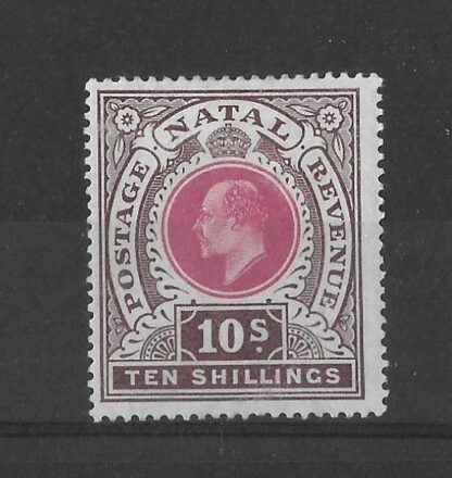 Natal 1902 EVII Ten  Shillings SG 141 mint