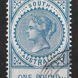 South Australia 1886 QV One Pound SG 199a fine used