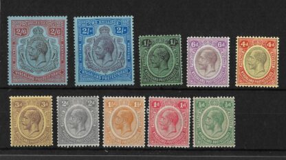 Nyasaland 1921 GV Half Penny to Two Shillings and Six Pence SG 100/110 mint