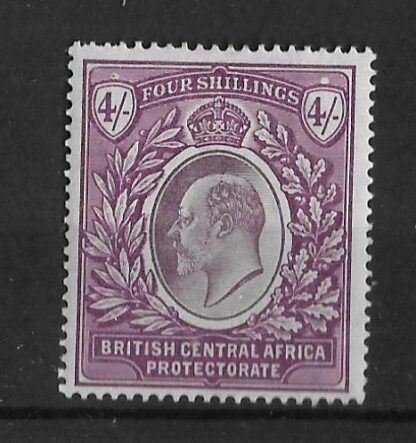 BCA/Nyasaland 1903 EVII Four Shillings SG 64 mint