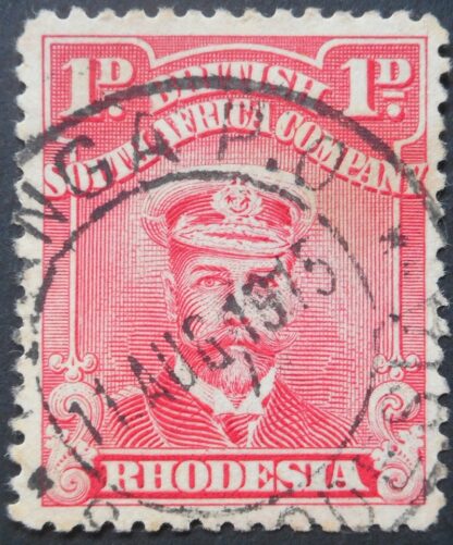 Rhodesia Admiral One Penny with NDANGA P.O. (DC) postmark